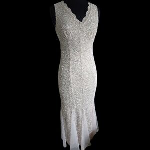 Candlelite Peite Cream Lace Maxi Dress